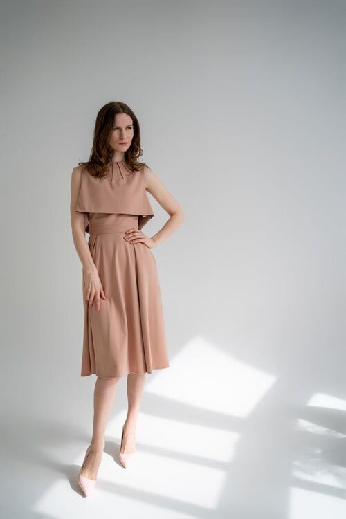 Sand beige three piece Patrisse dress