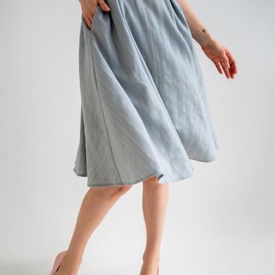 Dreamy blue A-lined skirt with pockets