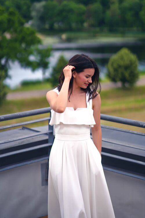 Clear white two piece Janet dress