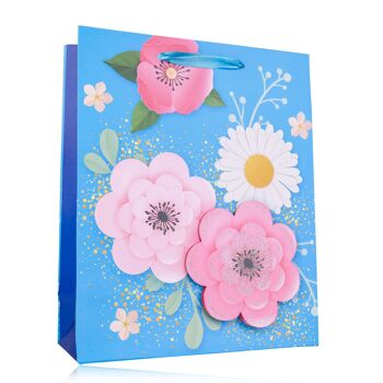 Sac cadeau FLEURS 1 taille M 4