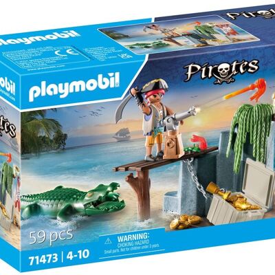 Playmobil 71473 - Pirate Avec Alligator