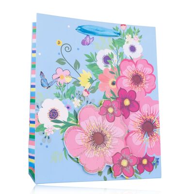 Sac cadeau FLEURS 2 taille S