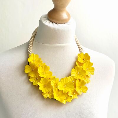 Colorful Floral Statement Necklace