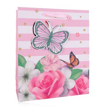 Sac cadeau FLEUR DE PAPILLON petit 2