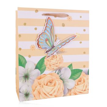 Sac cadeau FLEUR DE PAPILLON petit 3