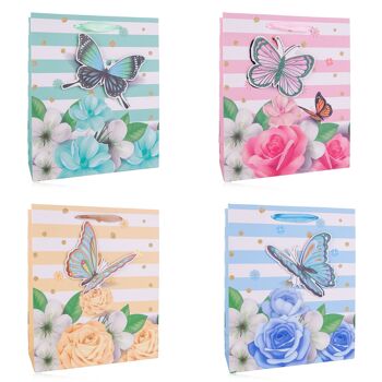 Sac cadeau FLEUR DE PAPILLON petit 6