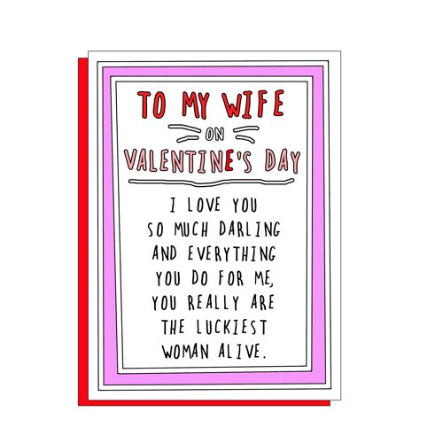 Valentine Card for wife