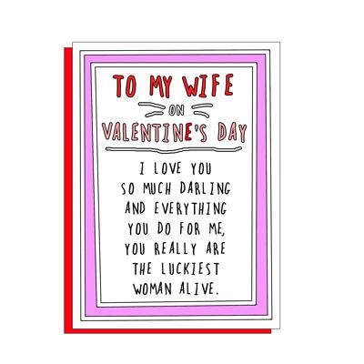 Valentine Card for wife