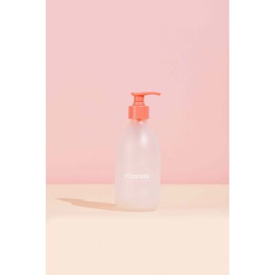 (Pompe rose) Bouteille en verre rechargeable 250 ml