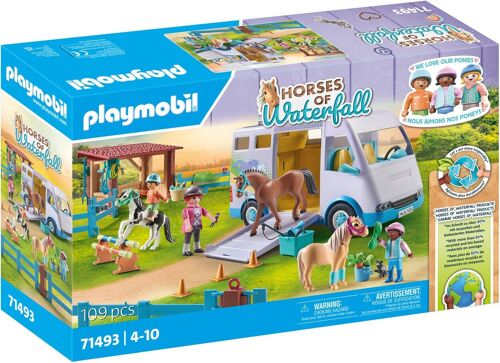 Playmobil 71493 - Van Pour Cheval Et Poney Avec Enclos