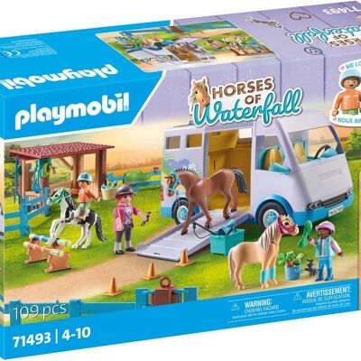 Playmobil 71493 – Pferde- und Ponytransporter mit Einfriedung