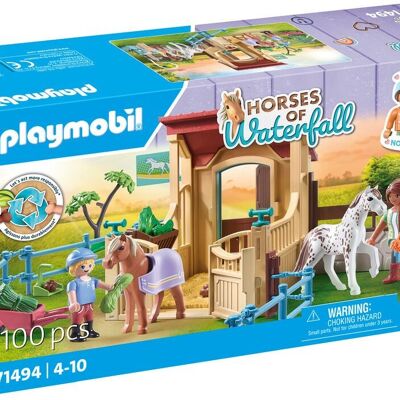 Playmobil 71494 - Jinetes Con Caja Y Ponis