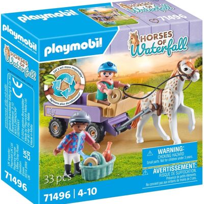 Playmobil 71496 - Bambini con carrozza e pony
