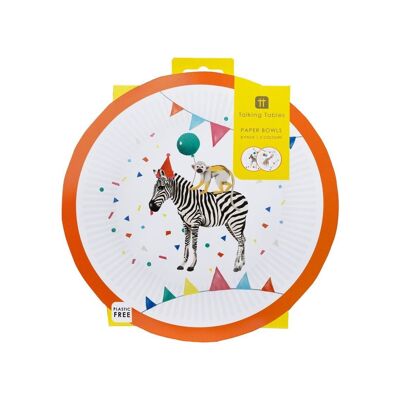 Safari-Tier-Papierschalen – 8er-Pack