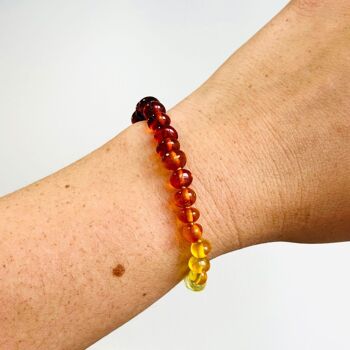 100% véritable ambre de la Baltique beaux bracelets baroques aux couleurs ombrées - BAROMBB 2