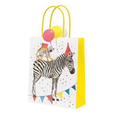 Bolsas de fiesta para niños con animales de safari - Paquete de 8