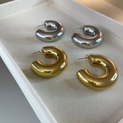 Big Hoops - pair - gold or silver