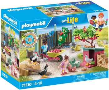 Playmobil 71510 - Poulailler Et Jardin