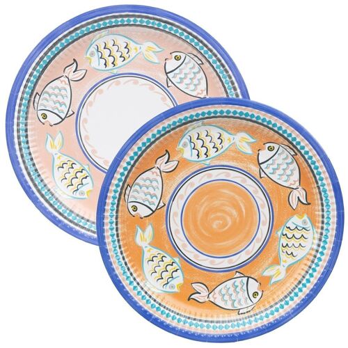 Summer Orange Fish Paper Plates - 10 Pack