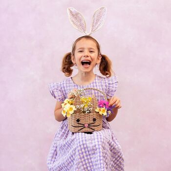 Bandeau floral avec oreilles de lapin de Pâques 2