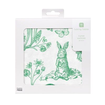 Tovaglioli di carta Pierre Easter Rabbit - Confezione da 20