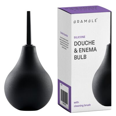 Ampoule de lavement et de douche en silicone médical avec brosse de nettoyage