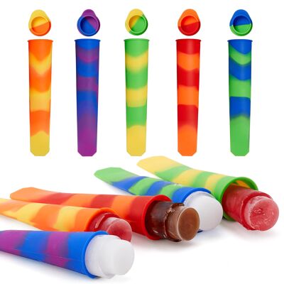 10 Silicone Ice Lolly Moulds
