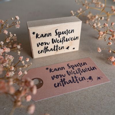 Stempel Weißweinspuren.