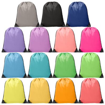 15 bolsas con cordón en colores surtidos
