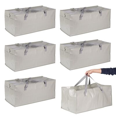 6 bolsas de almacenamiento resistentes: capacidad de 92 litros