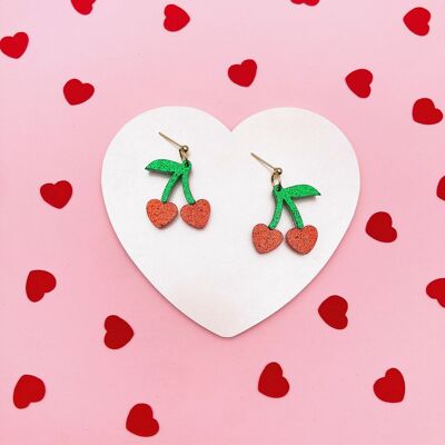 Boucles D'oreilles Cherry Hearts