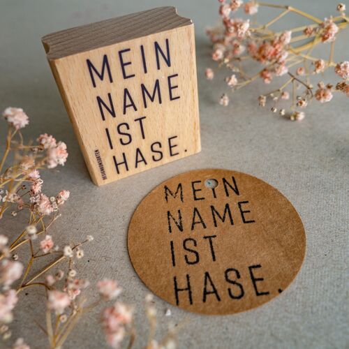 Stempel Mein Name ist Hase.