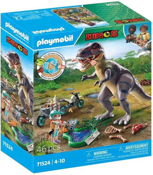 Playmobil 71524 - Explorateur Avec Moto Et Tyrannosaure