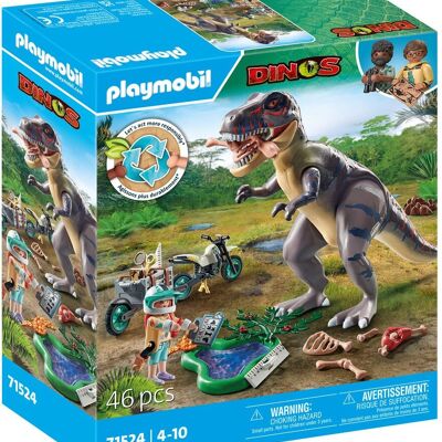 Playmobil 71524 – Entdecker mit Motorrad und Tyrannosaurus