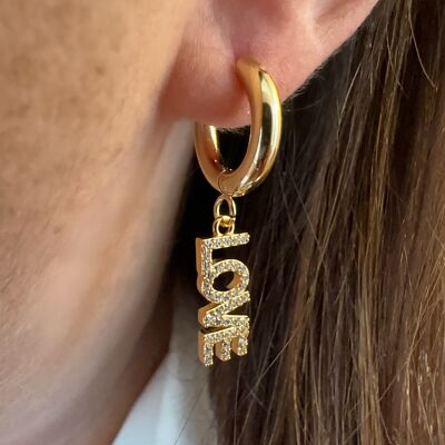 LOVE earrings - pair