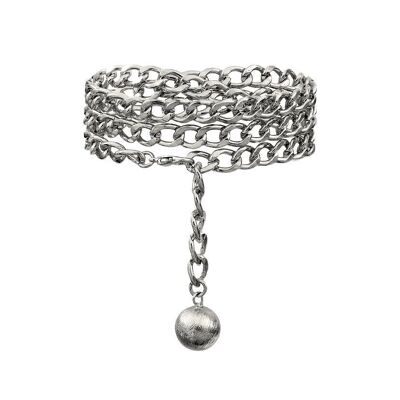 Tressia Plata / pulsera o collar de triple vuelta