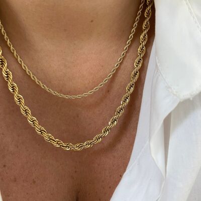 Annabelle – Zweireihige Halskette – Gold oder Silber