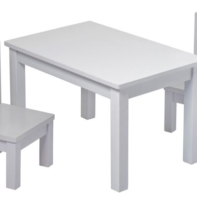Set aus Montessori-Tisch und 2 Stühlen – Kind 1–4 Jahre – Massivholz – Grau