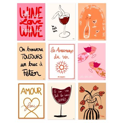 Pack of 10 decorative posters