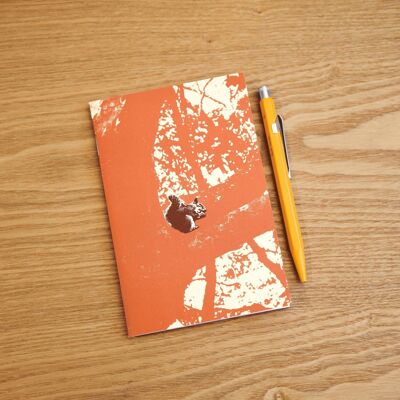 Small A6 notebook - Squirrel in Hyde Park - 64 lined pages
