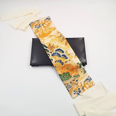 MUSUBI OBI Vintage Obi-Seidengürtel – transformierter traditioneller japanischer Vintage-Obi-Gürtel, hergestellt in Frankreich