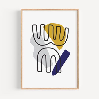 A5 Size - Art Poster - Bold Shapes Nr. 1
