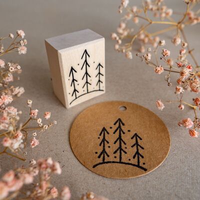 Stamp fir trees.