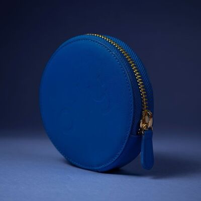 The BAGGY - recycled leather - Electric blue