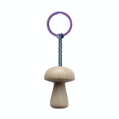Pilz-Schlüsselanhänger aus Holz - Nr. 3