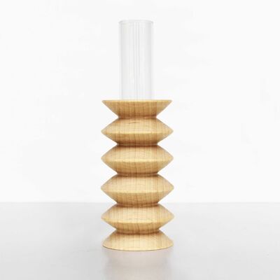 Vaso da tavolo Totem in legno - Medio Nº 2
