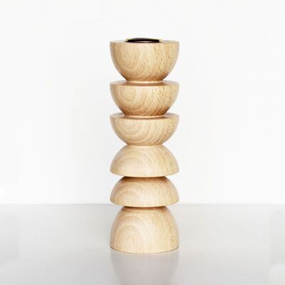 Totem Wooden Candle Holder - Tall Nº 4