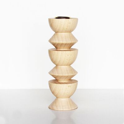 Totem-Kerzenhalter aus Holz - Tall Nº 3