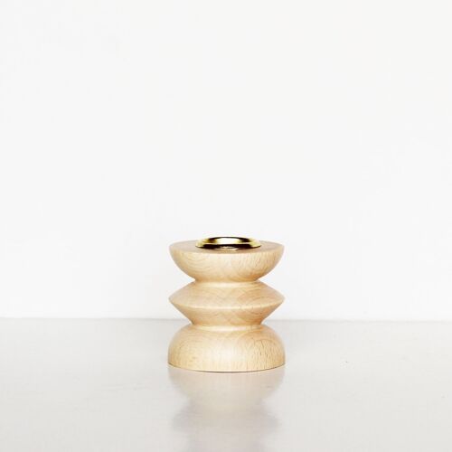 Totem Wooden Candle Holder - Short Nº 3