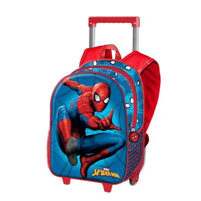 Marvel Spiderman Courageous-3D-Rucksack mit kleinen Rädern, mehrfarbig